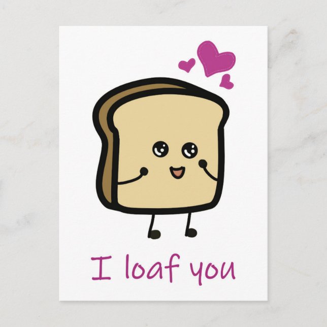 I loaf you postcard postcrossing postkarte (Vorderseite)