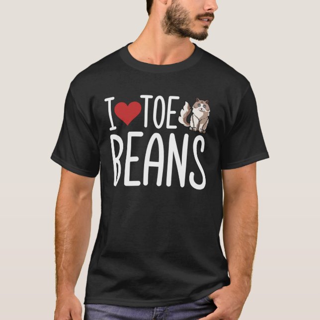 I Loe Toe Toe Beans  Ragdoll Cat  for Christmas T-Shirt (Vorderseite)