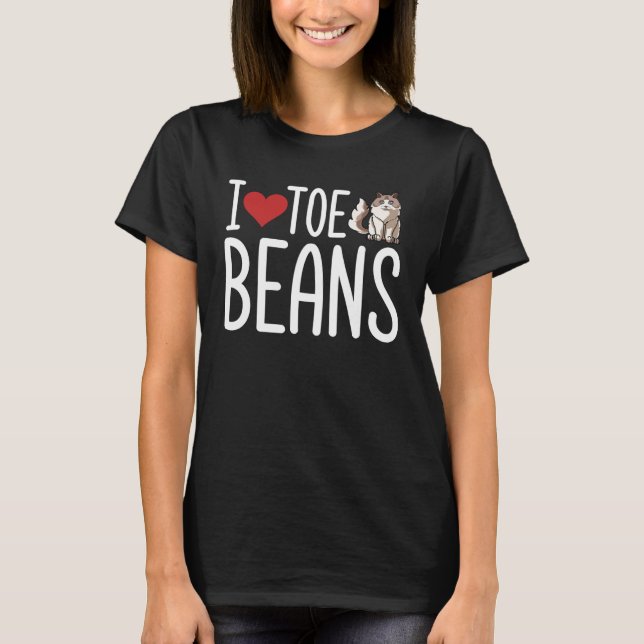 I Loe Toe Toe Beans  Ragdoll Cat  for Christmas T-Shirt (Vorderseite)