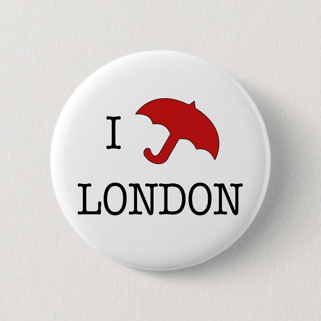 I ☂ London (Knöpfe) Button (Vorderseite)