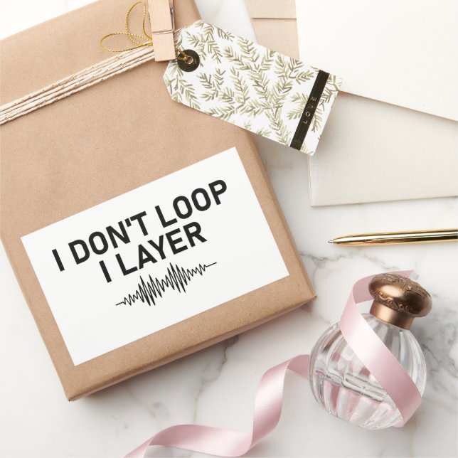 I Loop I Layer Minimal Music Rechteckiger Aufkleber (Schenken)