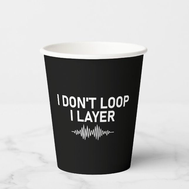 I Loop I Layer Minimal Music V2 Pappbecher (Vorderseite)