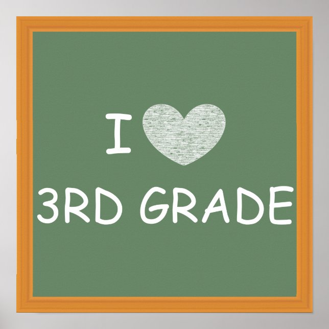 I Love 3rd Grade Poster (Vorne)