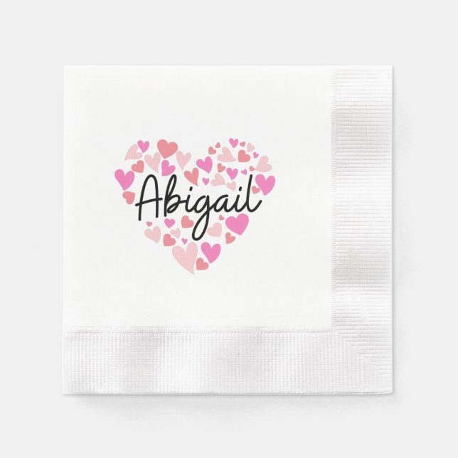 I love Abigail Serviette (Vorderseite)