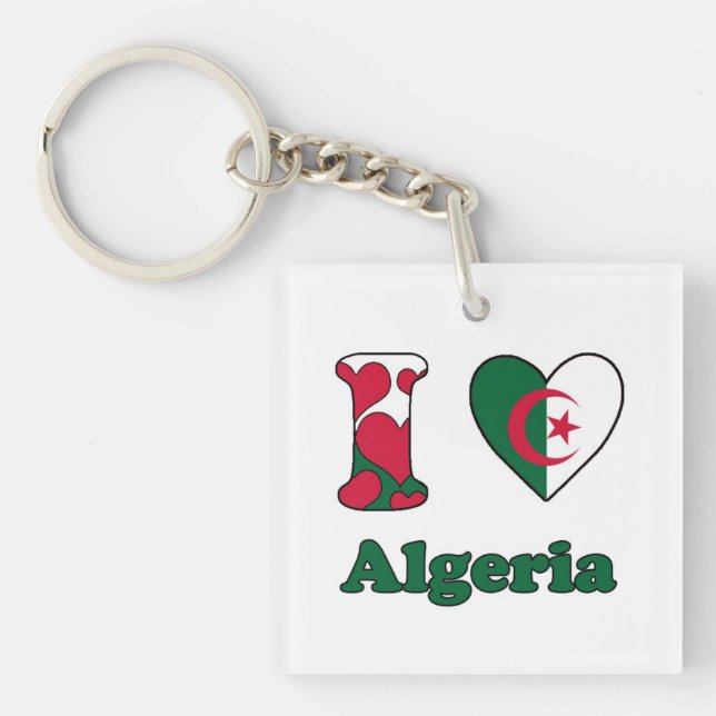 I love Algeria Schlüsselanhänger (Vorderseite)