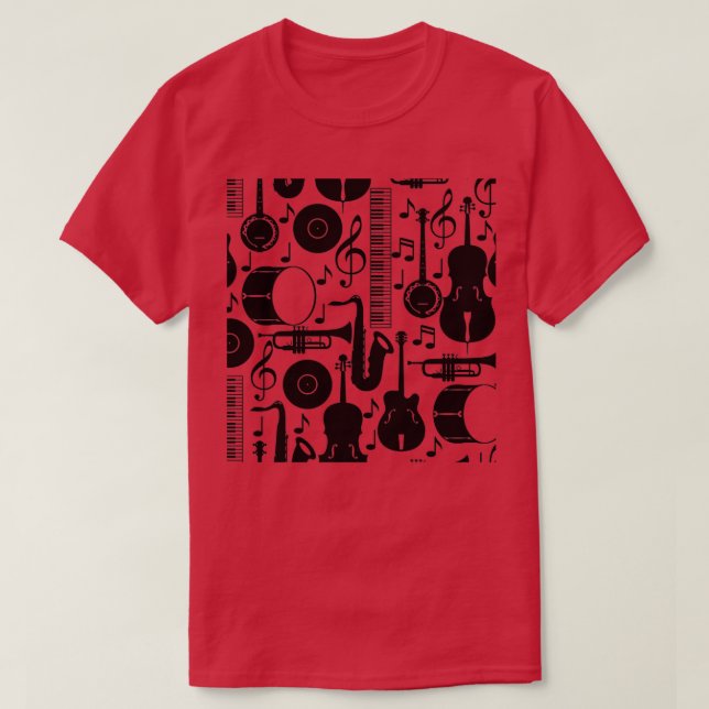 I love all musical instrument T-Shirt (Design vorne)