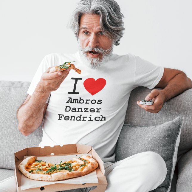 i love Ambros Danzer Fendrich Ikonen des Austropop T-Shirt (Zeigen Sie Ihre Liebe zur österreichischen Musik)