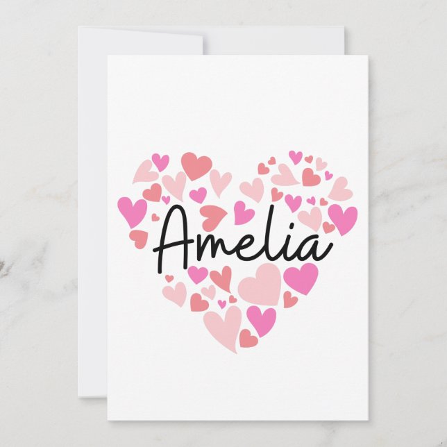 I love Amelia Dankeskarte (Vorderseite)