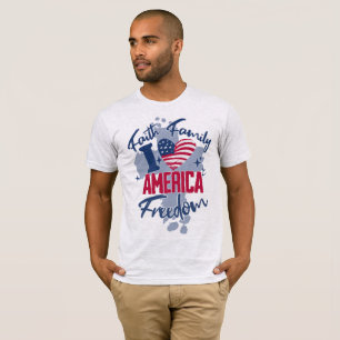 I Love America 4 juillet T-shirt homme