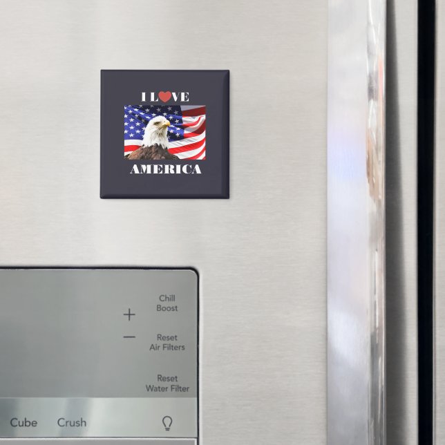 I Love America Magnet (In Situ (Kühlschrank))