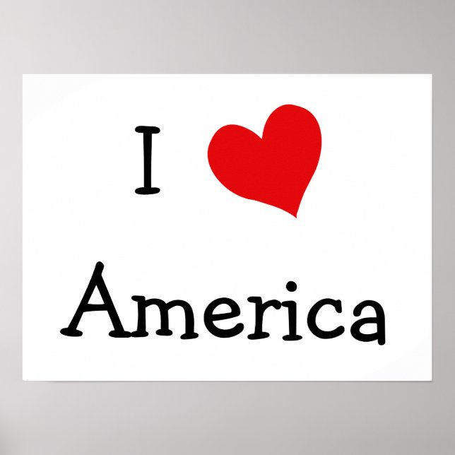 I Love America Poster (Vorne)