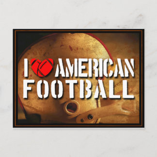 I Love American Football Postkarte