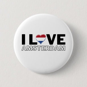 I LOVE AMSTERDAM - For real Amsterdam! Button