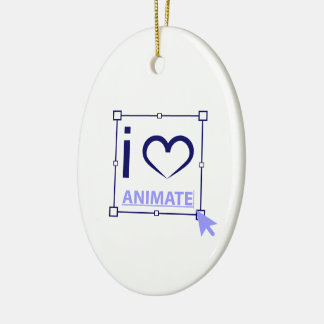I Love Animate Keramik Ornament