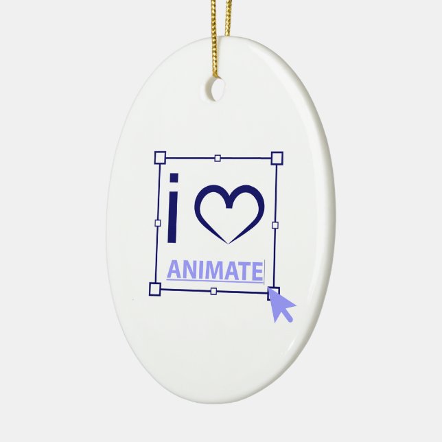 I Love Animate Keramik Ornament (Links)