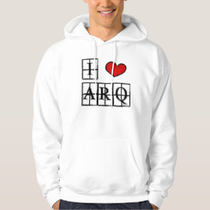 I love ARQ druckt Moletom Hoodie