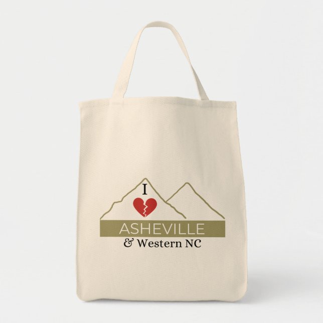 I Love Asheville & Western NC Sac fourre-tout (Devant)