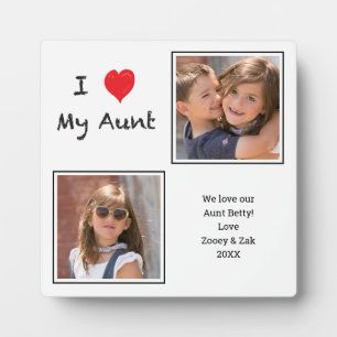 I Love Aunt 2 Foto Platte Fotoplatte