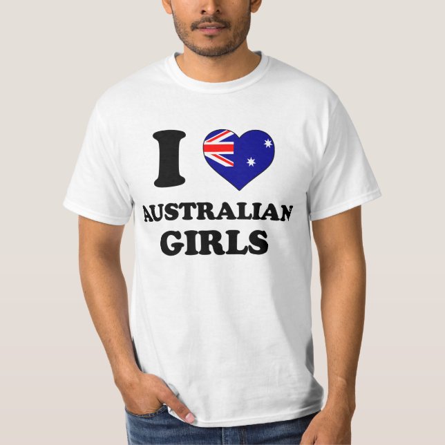 I love Australian Girls T-Shirt (Vorderseite)