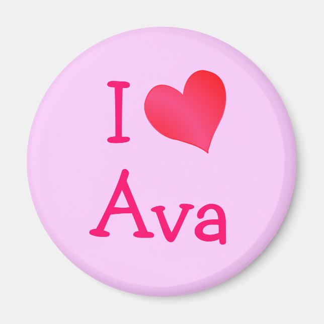 I Love Ava Magnet (Devant)