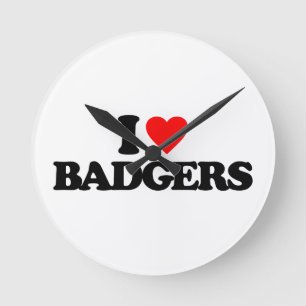 I LOVE BADGERS RUNDE WANDUHR