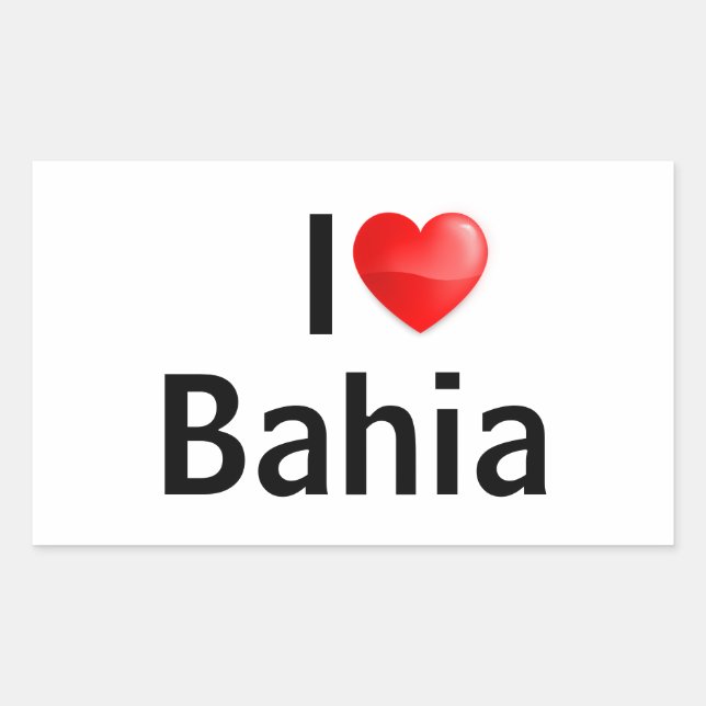 I love Bahia Rechteckiger Aufkleber (Vorderseite)