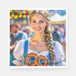 I LOVE BAVARIA SERVIETTE