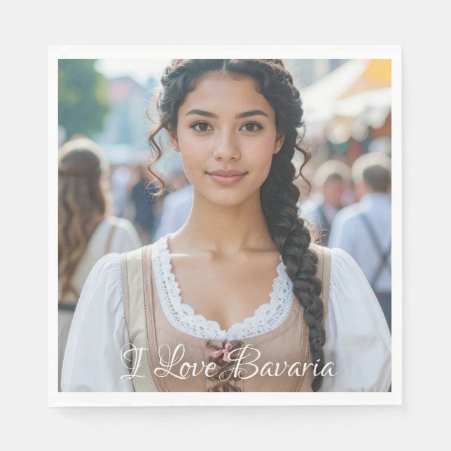 I LOVE BAVARIA SERVIETTE (Vorderseite)