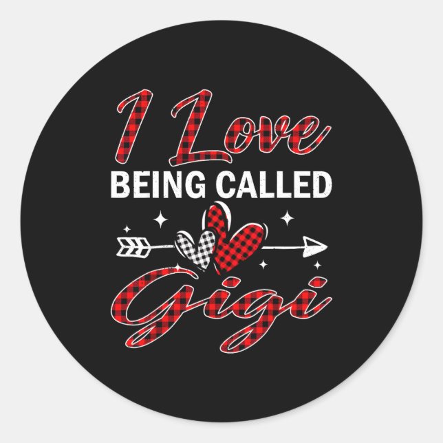 I Love Being Called Gigi Xmas Christmas Family  Runder Aufkleber (Vorderseite)
