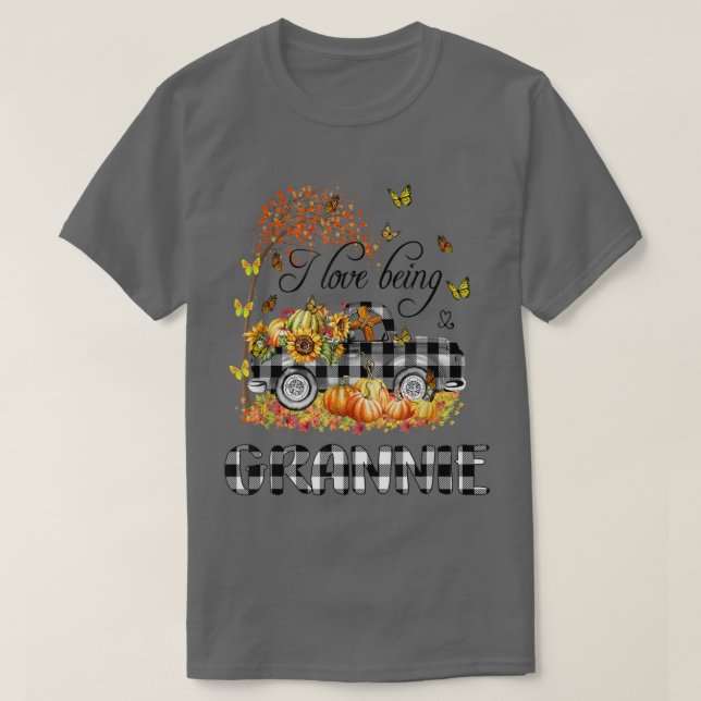 I love being GRANNIELovely Truck Autumn  T-Shirt (Design vorne)
