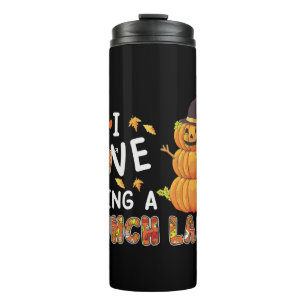 I Love Being Lunch Lady Halloween Pumpkin Anzug Thermosbecher