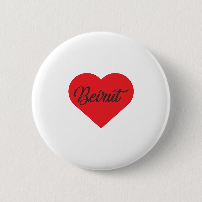 I Love Beirut - Lebanon Button (Vorderseite)