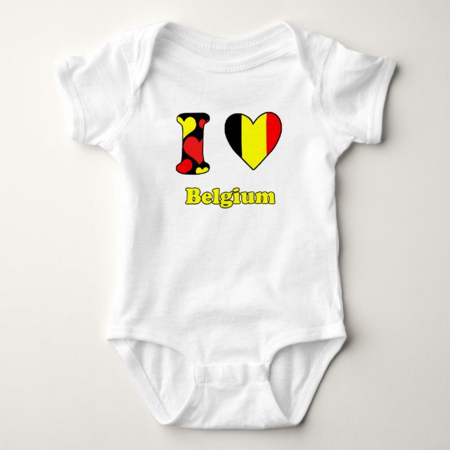 I love Belgium Baby Strampler (Vorderseite)