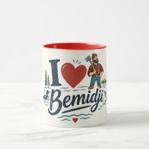 I Love Bemidji Minnesota Cute Paul Bunyan 