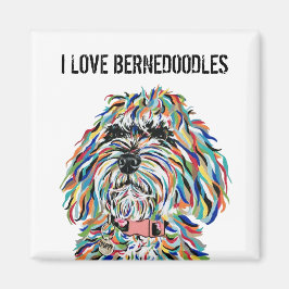 I Love Bernedoodles Magnet