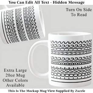 I Love Big Mugs Hidden Message 157B Funny Novelty