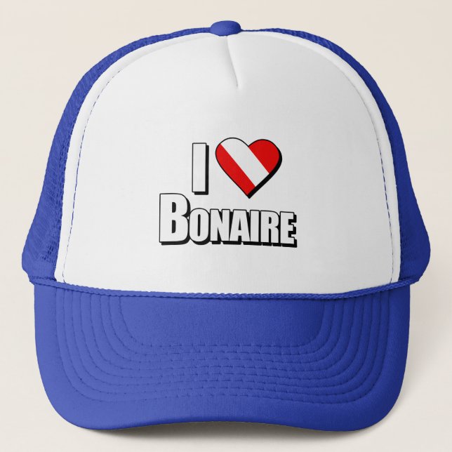 I Love Bonaire Diving Truckerkappe (Vorderseite)