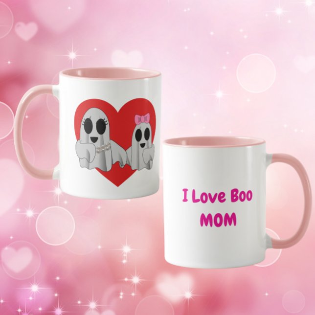 I Love Boo Mom- Pink Tasse (Von Creator hochgeladen)