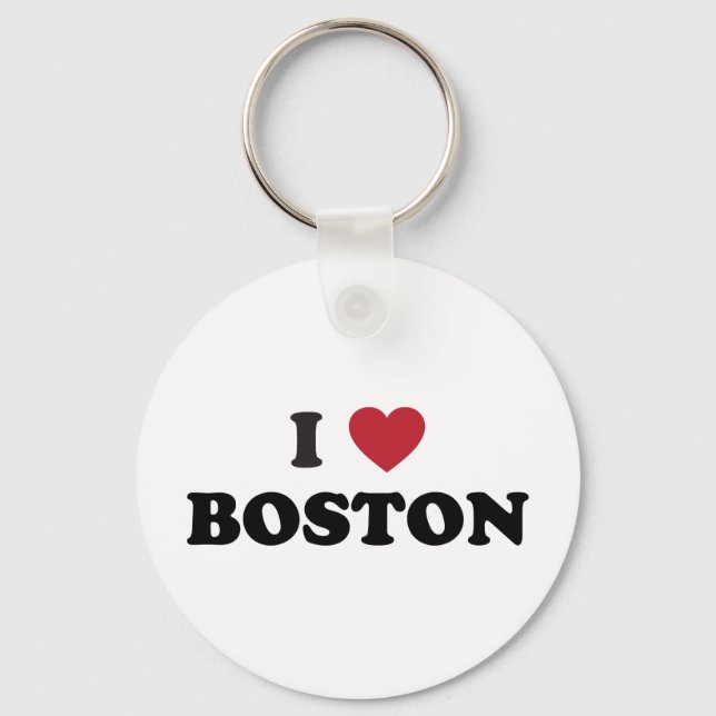 I Love Boston Massachusetts Schlüsselanhänger (Vorderseite)
