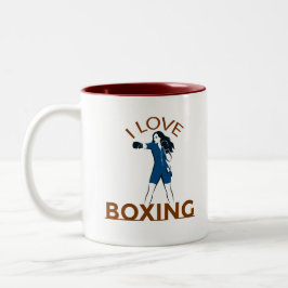I Love Boxing  Zweifarbige Tasse
