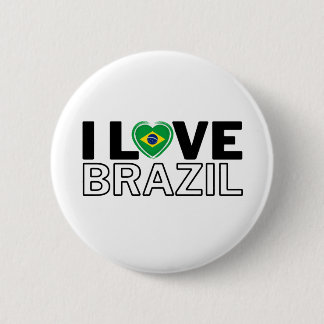 I LOVE BRAZIL - For real Brazilians! Button