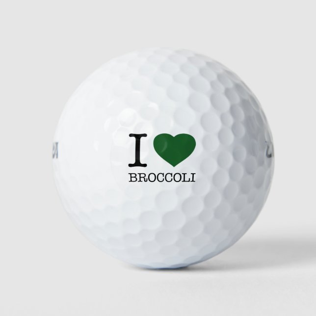 I LOVE BROCCOLI GOLFBALL (Vorderseite)