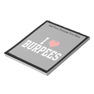 I Love Burpees Notizblock