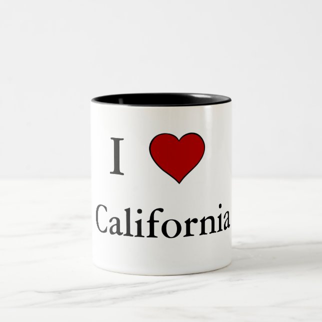 I Love California - Mug à deux tons (Centre)
