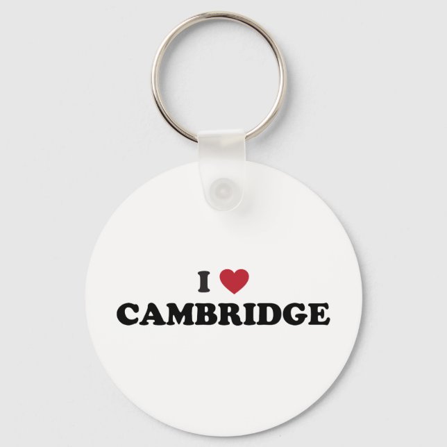 I Love Cambridge Massachusetts Schlüsselanhänger (Vorderseite)