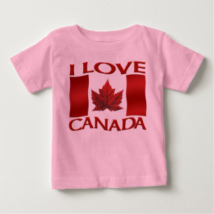 I Love Canada Baby T-Shirt Canada Baby Shirts