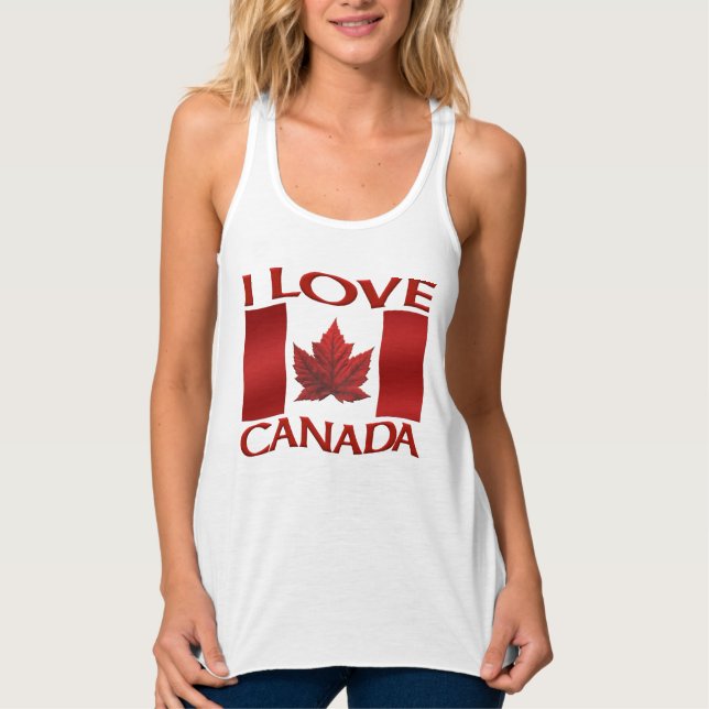 I Love Canada Chemise Débardeur féminine Canada (Devant)