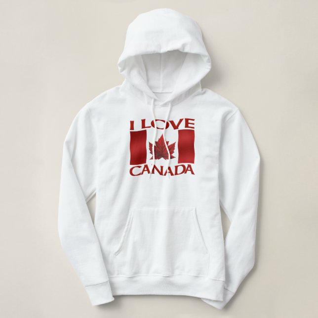 I Love Canada Sweat - shirt à capuche Femme Canada (Design devant)