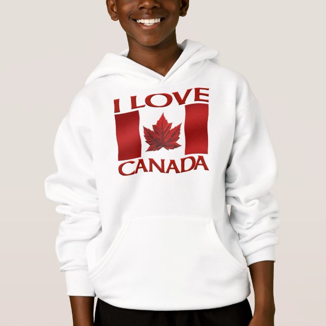 I Love Canada Sweat - shirt à capuche Souvenir Can (Devant)