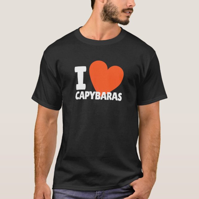 I Love Capybaras T-Shirt (Vorderseite)